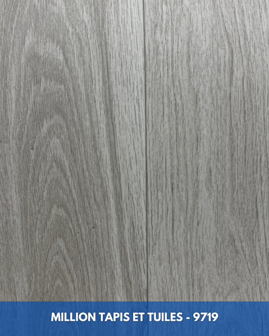Linoléum Prélart #9719 – Gris Chêne Clair – Vinyle en Rouleau 1,89$/pi²