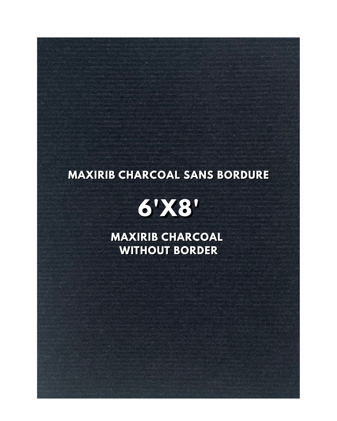 Tapis d’entrée d’hiver Maxirib charcoal sans bordure