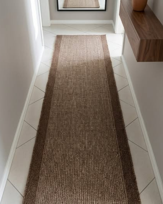 Tapis de couloir BRUN BEIGE ENNEA – Largeurs 27" et 32"