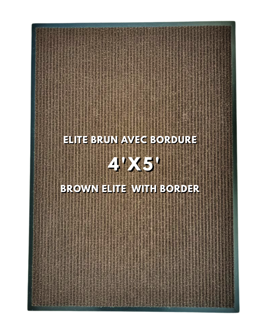 Tapis d’entrée Deluxe Rib Mat Brun - avec bordure