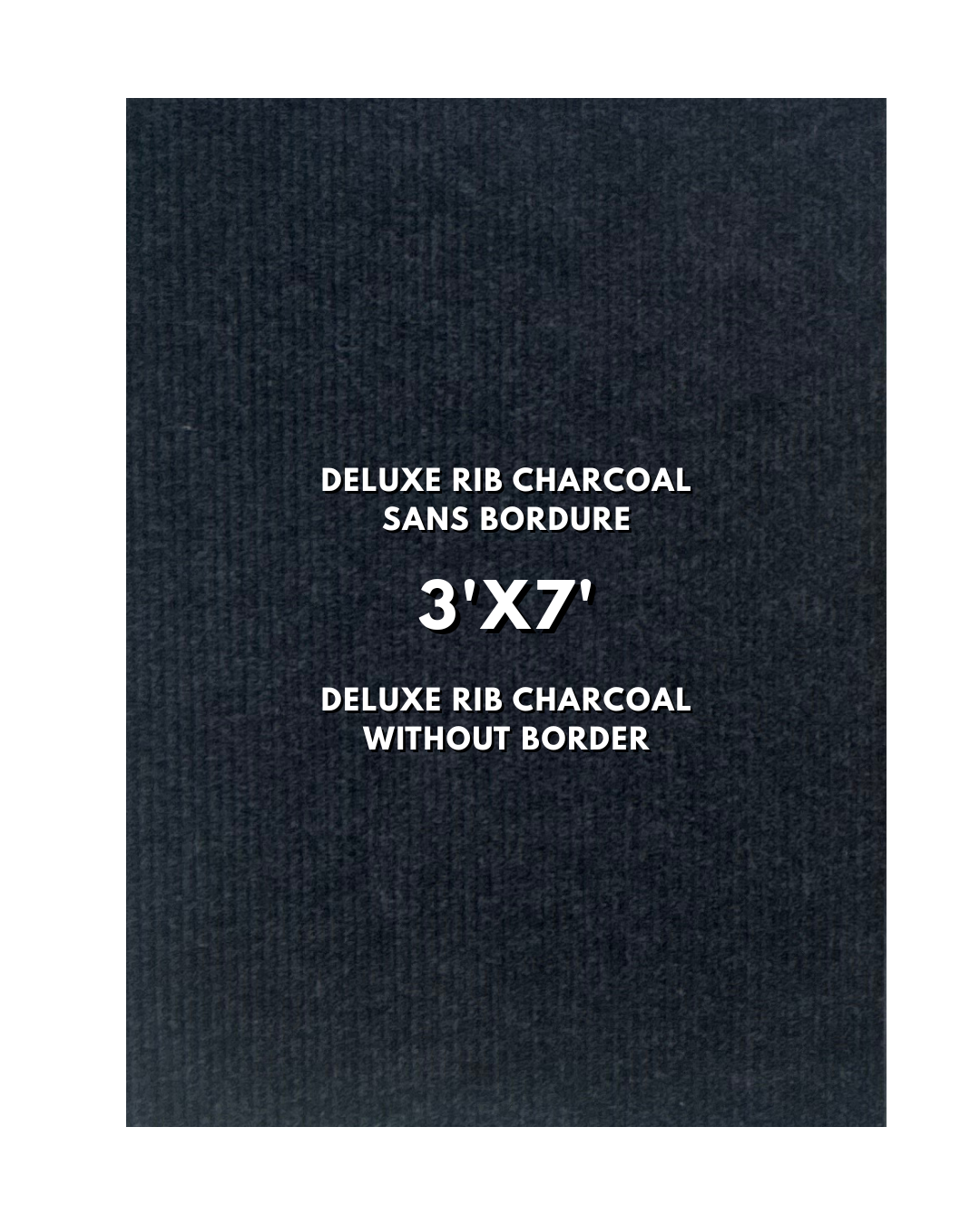 Tapis d’entrée Deluxe Rib Mat charcoal 3'x4' - sans bordure