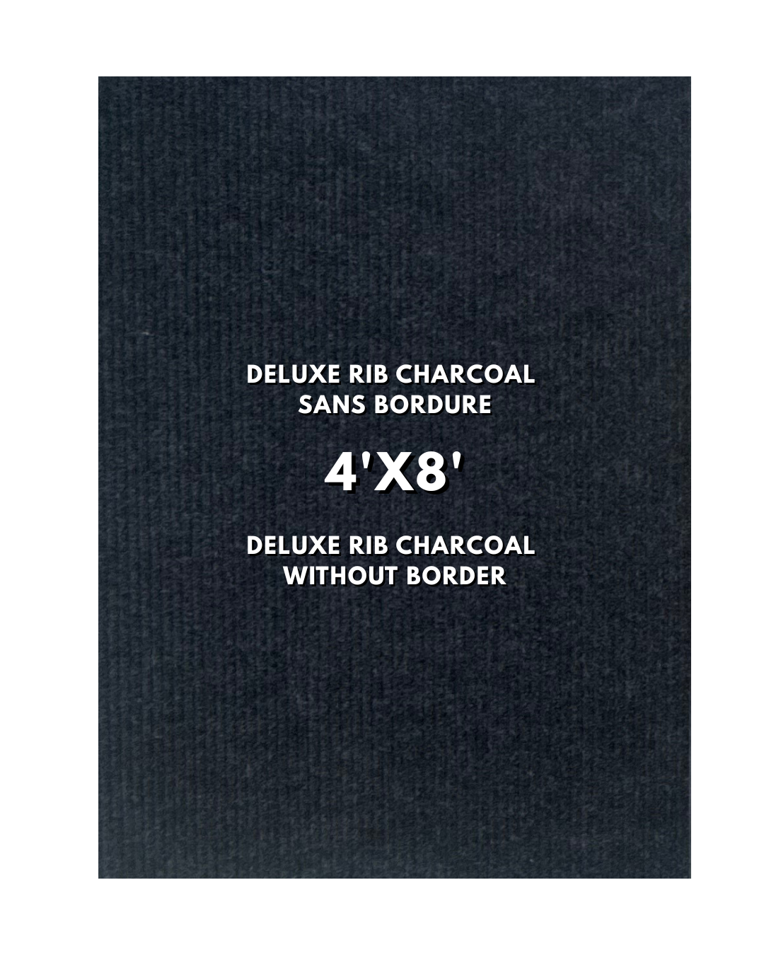 Tapis d’entrée Deluxe Rib Mat charcoal 3'x4' - sans bordure