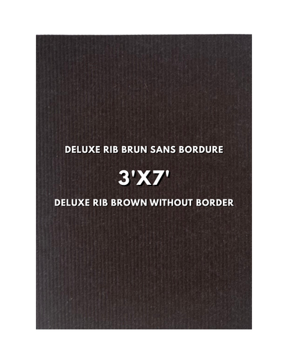 Tapis d’entrée Deluxe Rib Mat brun sans bordure