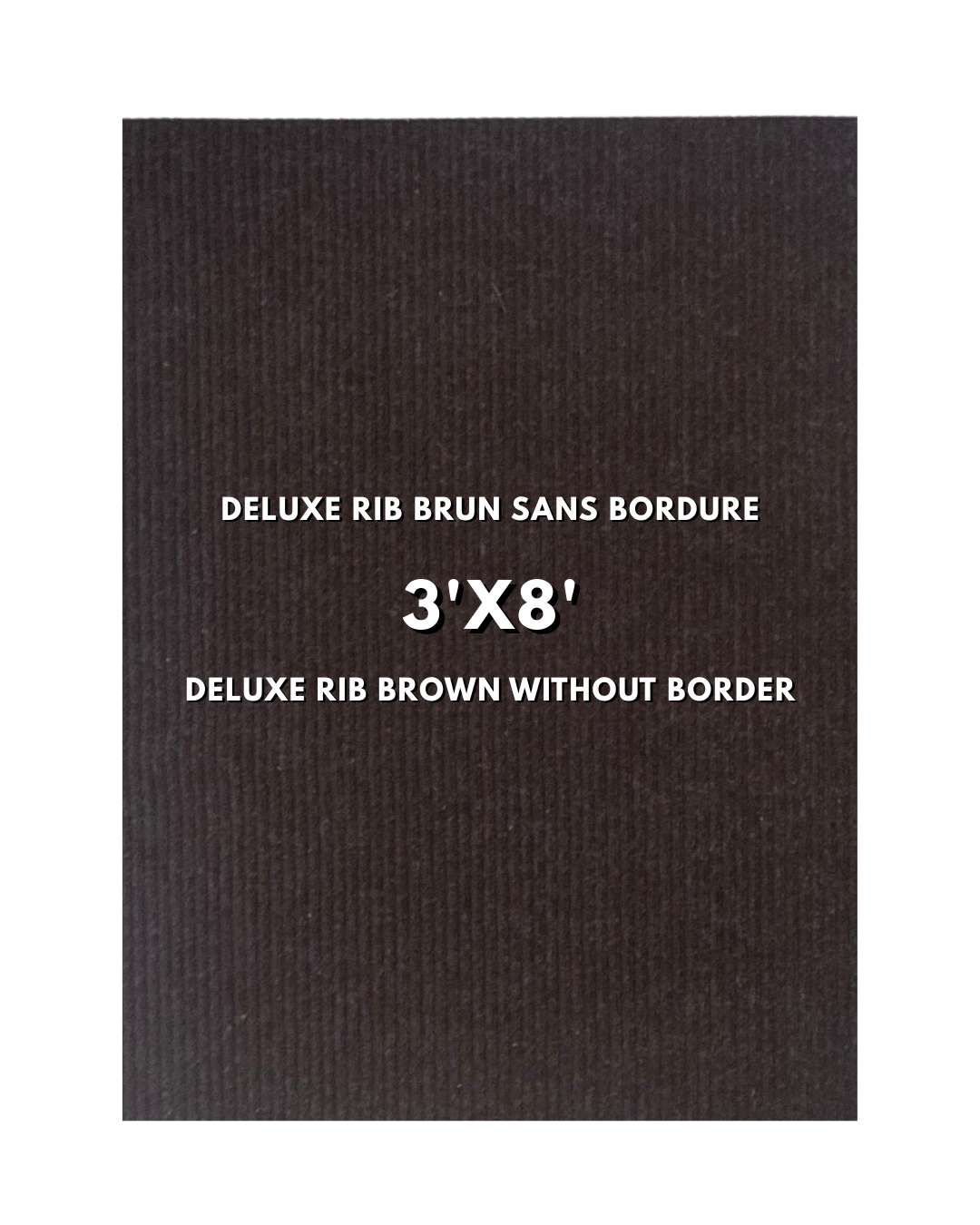 Tapis d’entrée Deluxe Rib Mat brun sans bordure