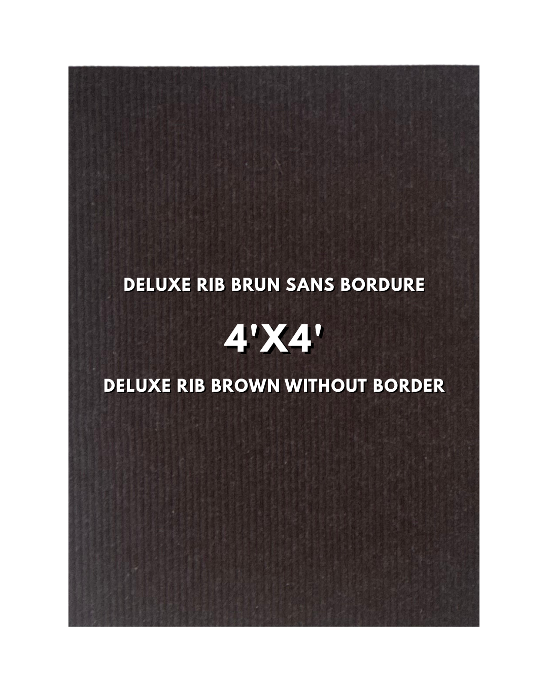 Tapis d’entrée Deluxe Rib Mat brun sans bordure