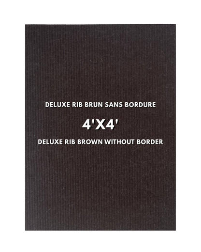 Tapis d’entrée Deluxe Rib Mat brun sans bordure