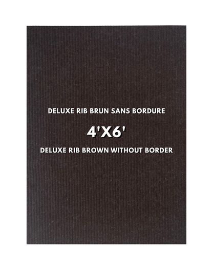 Tapis d’entrée Deluxe Rib Mat brun sans bordure