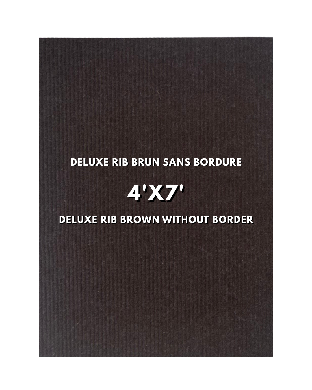 Tapis d’entrée Deluxe Rib Mat brun sans bordure