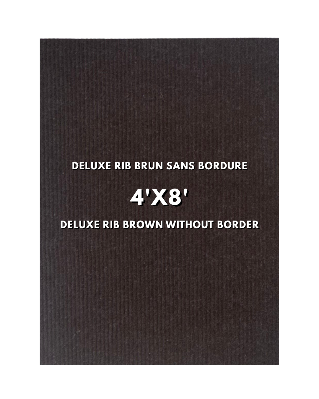 Tapis d’entrée Deluxe Rib Mat brun sans bordure