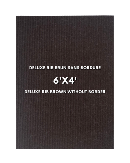 Tapis d’entrée Deluxe Rib Mat brun sans bordure