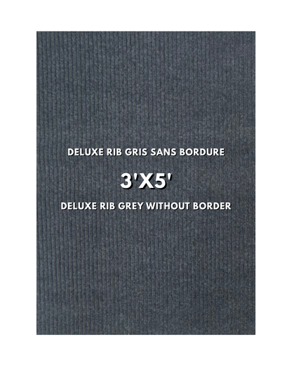 Tapis d’entrée Deluxe Rib Mat gris sans bordure