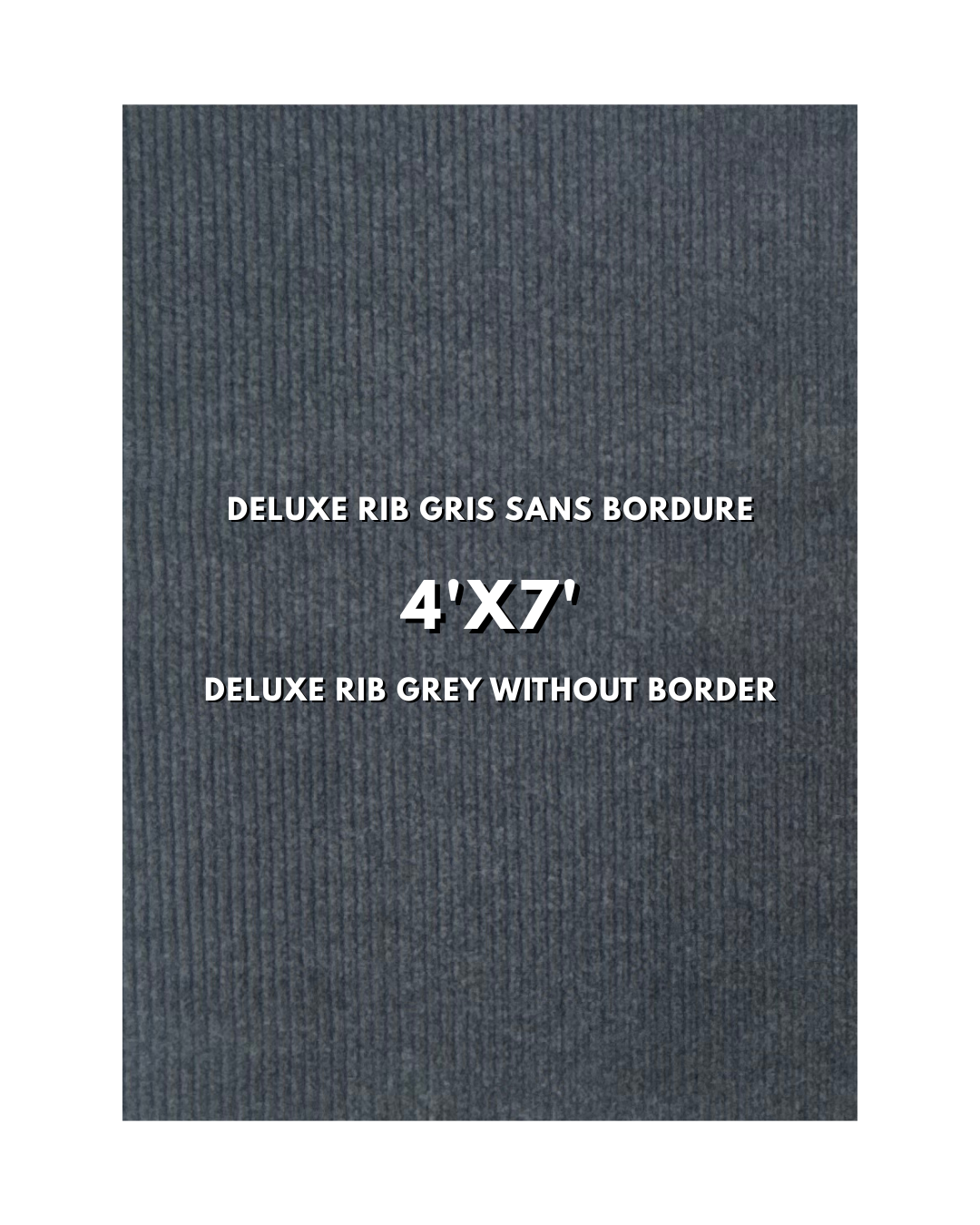 Tapis d’entrée Deluxe Rib Mat gris sans bordure