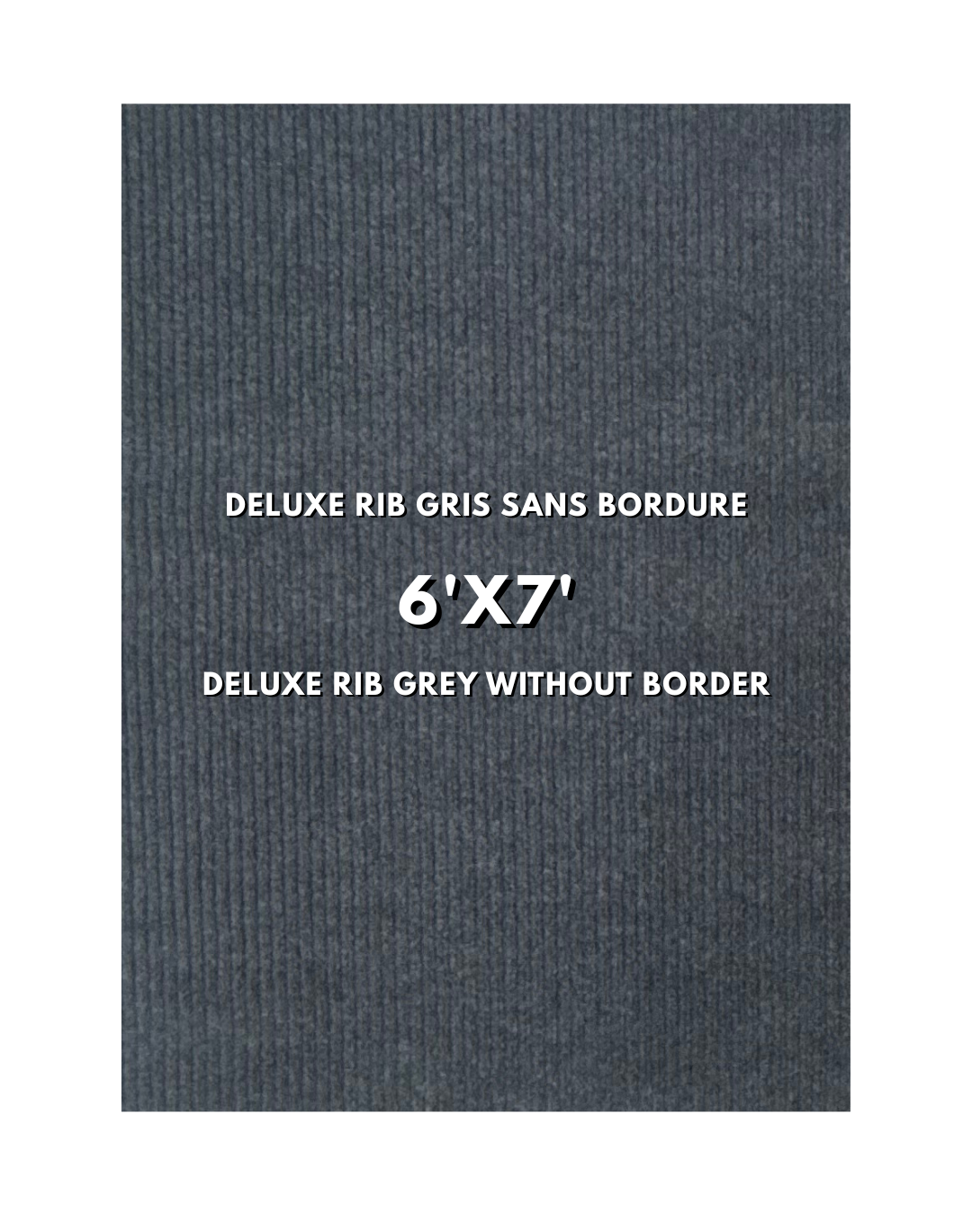 Tapis d’entrée Deluxe Rib Mat gris sans bordure