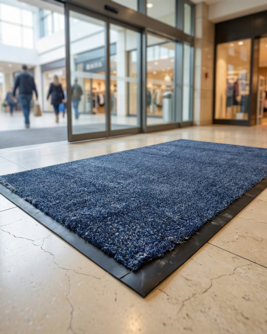 Tapis d’entrée Elitepro Bleu 3'x4' - avec bordure
