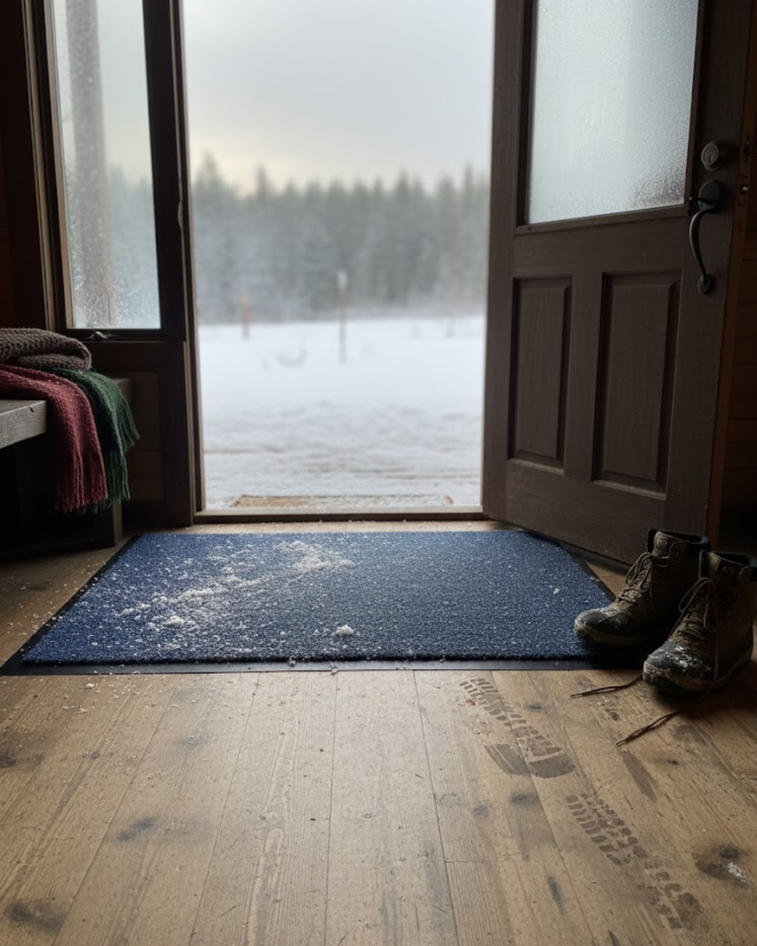 Tapis d’entrée Elitepro Bleu 3'x4' - avec bordure