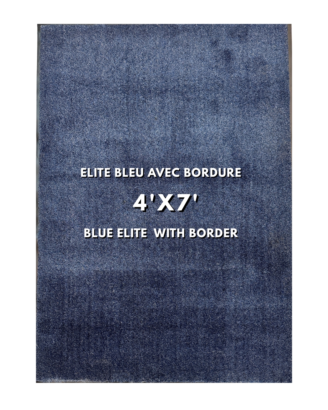 Tapis d’entrée Elitepro Bleu 3'x4' - avec bordure
