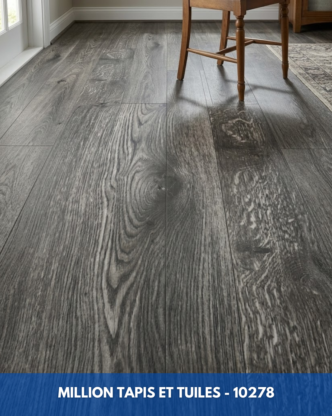 Linoléum Prélart #10278 – Gris Bois Vieilli – Vinyle en Rouleau 1,89$/pi²
