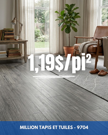 Linoléum Prélart #9704 – Vinyle en Rouleau 1,19$/pi²