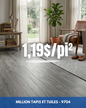 Linoléum Prélart #9704 – Vinyle en Rouleau 1,19$/pi²