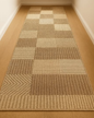 Tapis de Couloir Beige 26" Motif Patchwork – 5.99$/pied linéaire