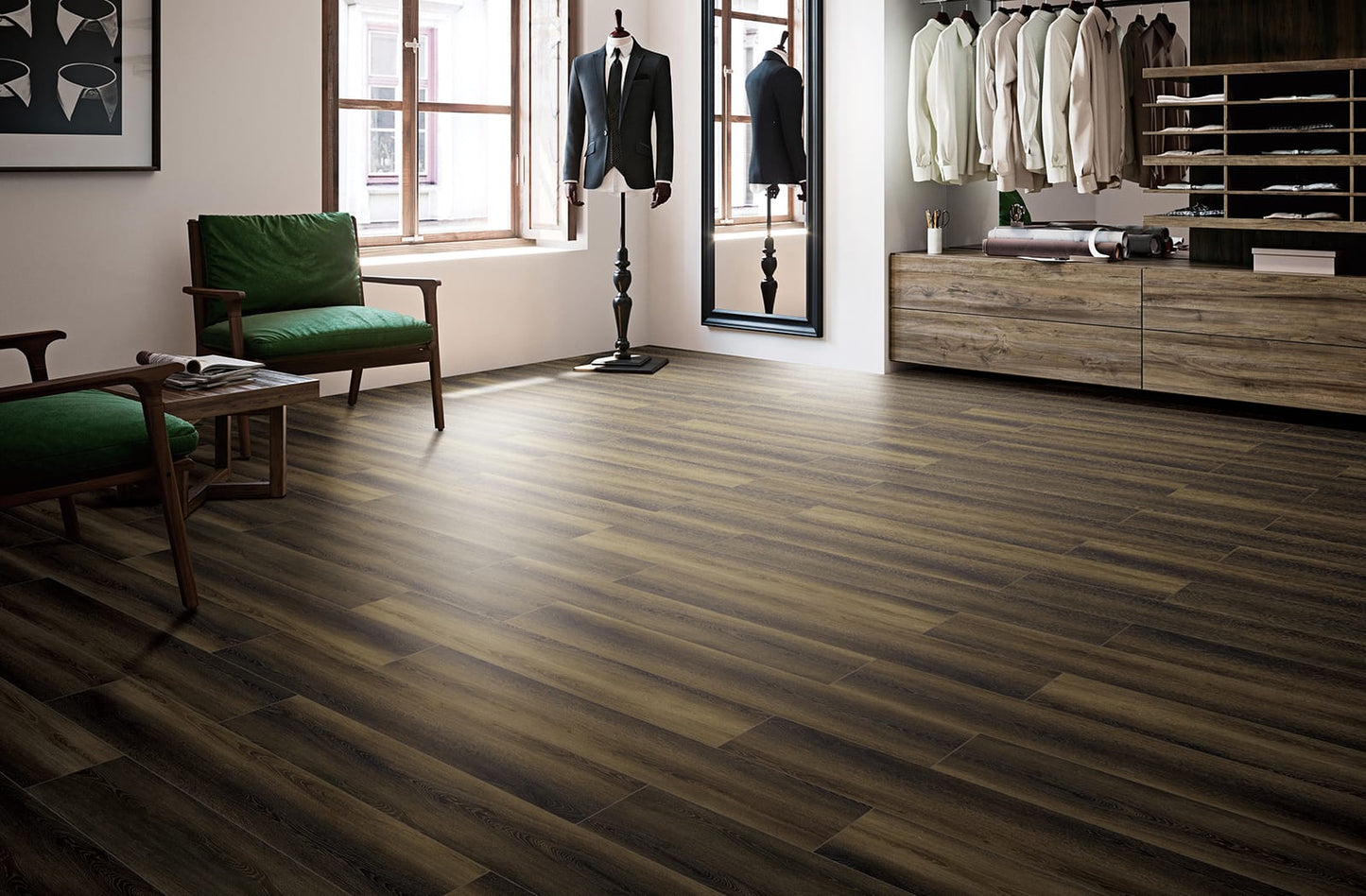 Plancher Vinyle SPC Chimewood 8580 – 1,69$/pi² Fini Bois Mat