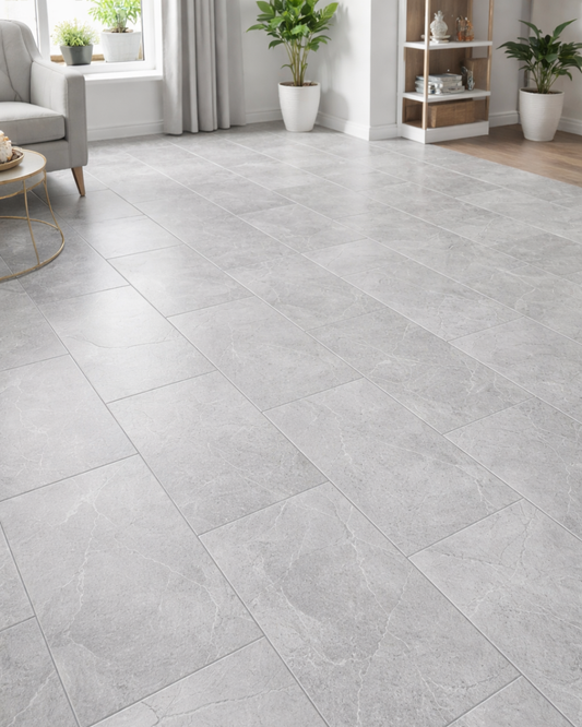 Plancher Vinyle Clic – Designer 10042 – 12″x24″ SPC | Résistant & Imperméable | 2.59$/pi²