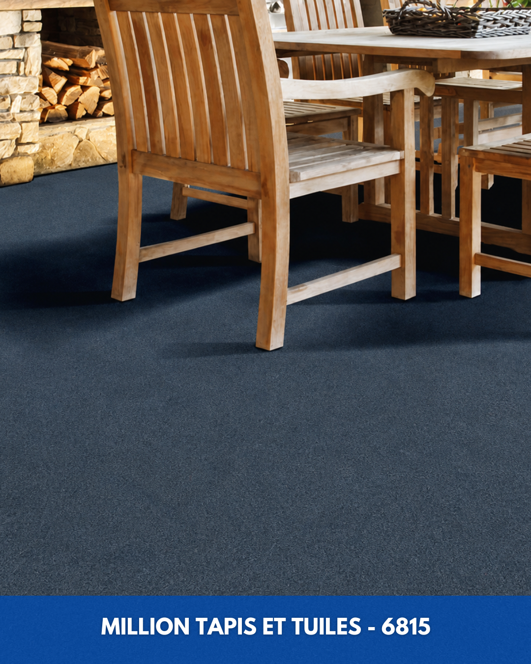 Tapis d'extérieur Million Shaw 6815 - Bleu Marine
