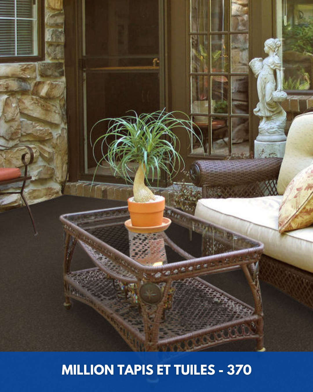 Tapis d'extérieur Million Shaw 370 - Brun Espresso