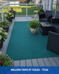Tapis d'extérieur Aqua – Balcon, Patio & Cour | Coupé sur mesure (4 pieds de large)