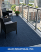 Tapis d'extérieur Bleu Navy – Balcon, Patio & Cour | Coupé sur mesure (4 pieds de large)