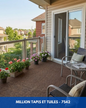 Tapis d'extérieur Brun Marron – Balcon, Patio & Cour | Coupé sur mesure (4 pieds de large)