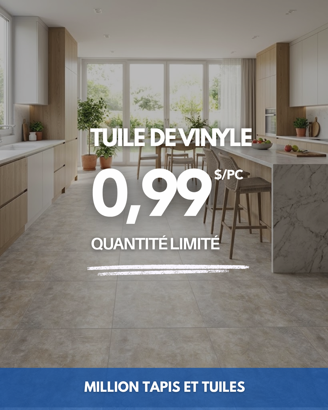 Tuile de vinyle Parallel – 16" x 16" – 0,99 $/pi²