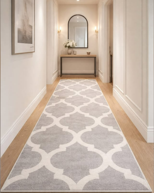 Tapis de Couloir Gris 32" Motif Géométrique – 11.99$/pied linéaire - Uptown 3354