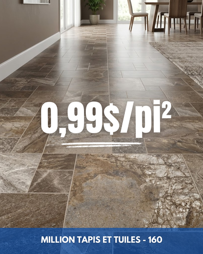 Linoléum Prélart #160 – Vinyle en Rouleau 0.99$/pi²