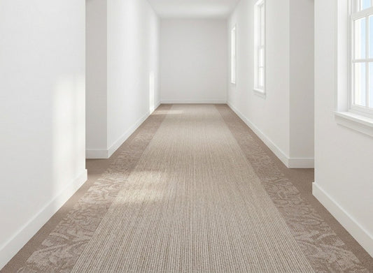 Tapis de passage Baguette beige dans un corridor