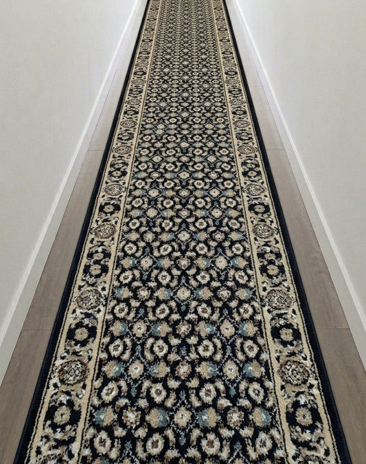 Tapis de passage Rohana marine dans un corridor