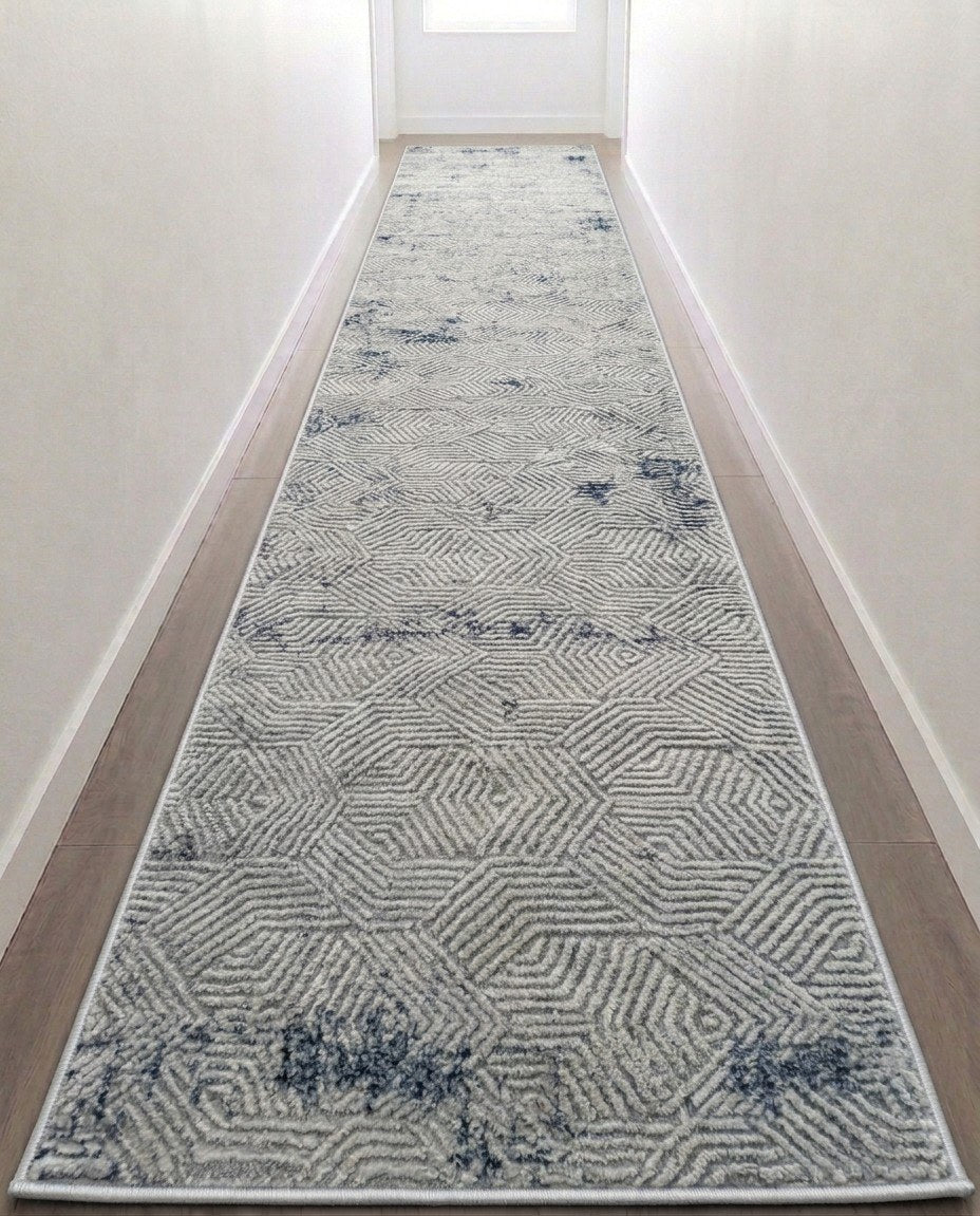 Tapis de passage Symphoni géométrique dans un corridor