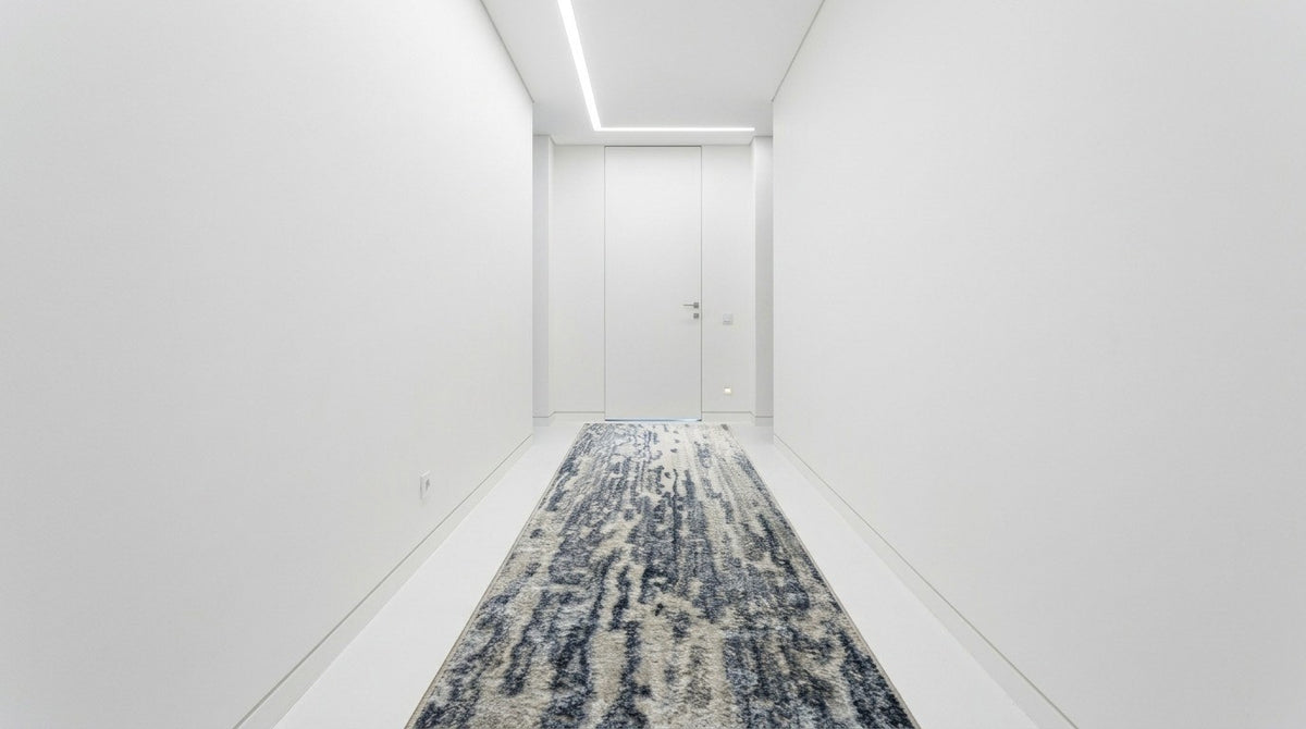 Tapis de passage Terra gris dans un corridor